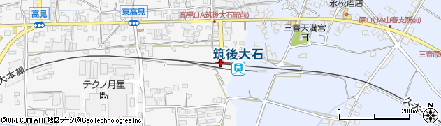 筑後大石駅周辺の地図