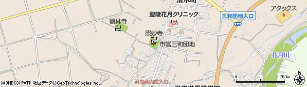 大分県日田市清水町1490周辺の地図