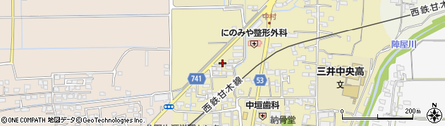 福岡県久留米市北野町中311周辺の地図