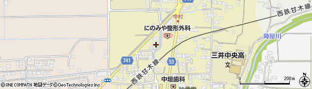 福岡県久留米市北野町中313周辺の地図