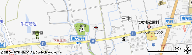 佐賀県吉野ヶ里町（神埼郡）三津周辺の地図