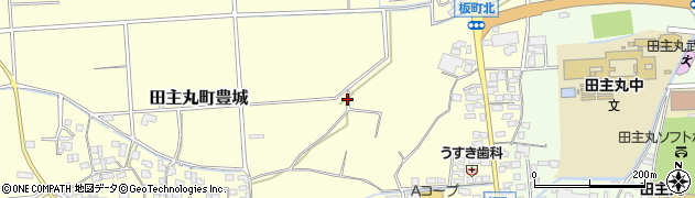 福岡県久留米市田主丸町豊城周辺の地図