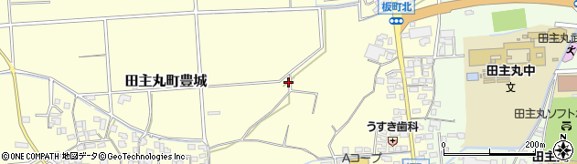 福岡県久留米市田主丸町豊城周辺の地図