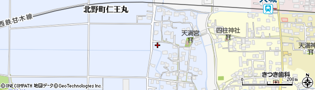 福岡県久留米市北野町仁王丸250周辺の地図