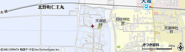福岡県久留米市北野町仁王丸232周辺の地図