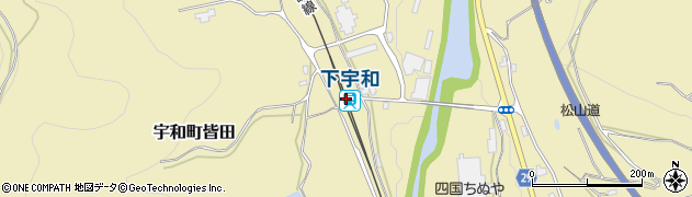 愛媛県西予市周辺の地図