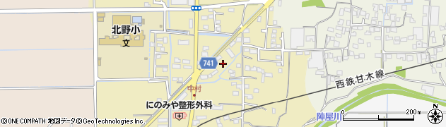 福岡県久留米市北野町中14周辺の地図