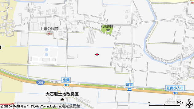 〒839-1342 福岡県うきは市吉井町生葉の地図