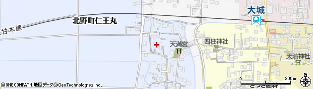 福岡県久留米市北野町仁王丸261周辺の地図