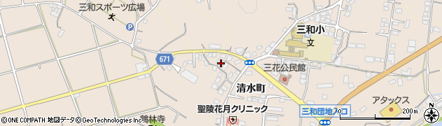 大分県日田市清水町1262周辺の地図