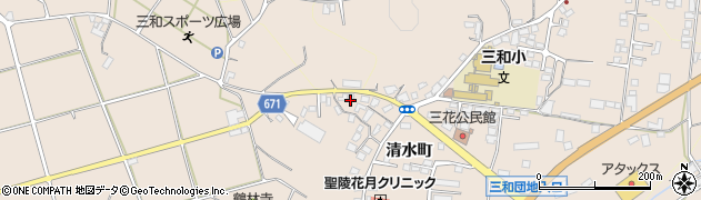 大分県日田市清水町1281周辺の地図