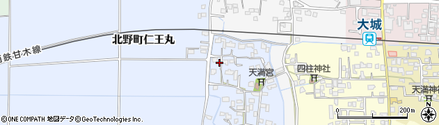 福岡県久留米市北野町仁王丸266周辺の地図