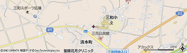 大分県日田市清水町1225周辺の地図