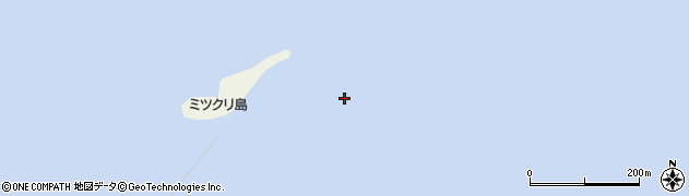 ミツクリ島周辺の地図