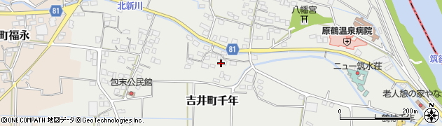 福岡県うきは市吉井町千年周辺の地図