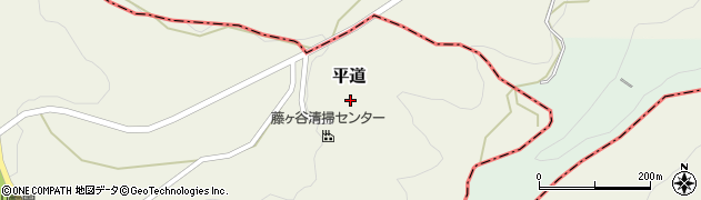 大分県別府市平道周辺の地図