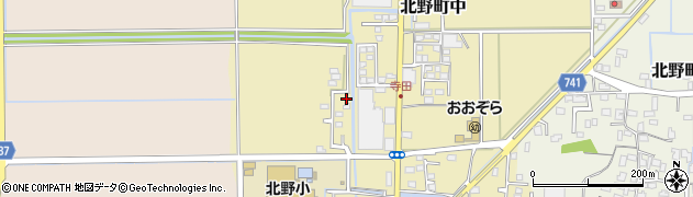 福岡県久留米市北野町中621周辺の地図