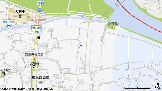 〒839-1406 福岡県うきは市浮羽町高見の地図