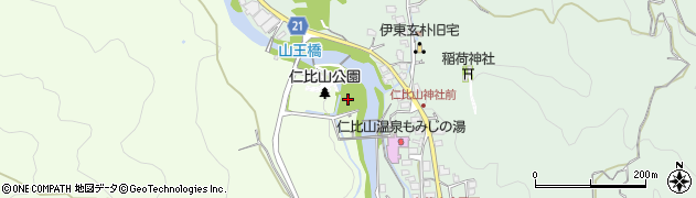 仁比山公園キャンプ村周辺の地図