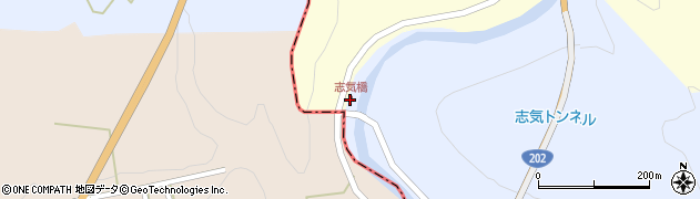 志気橋周辺の地図