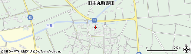 福岡県久留米市田主丸町野田640周辺の地図