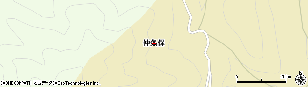 高知県梼原町（高岡郡）仲久保周辺の地図