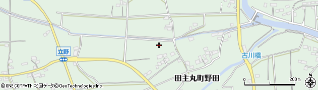 福岡県久留米市田主丸町野田周辺の地図