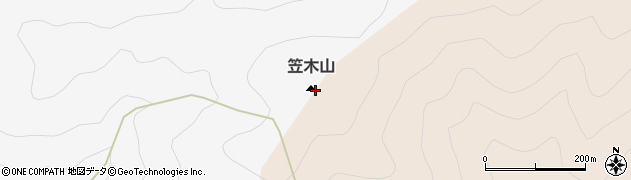 笠木山周辺の地図