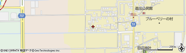 福岡県久留米市北野町中1246周辺の地図