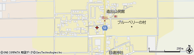 福岡県久留米市北野町中1171周辺の地図