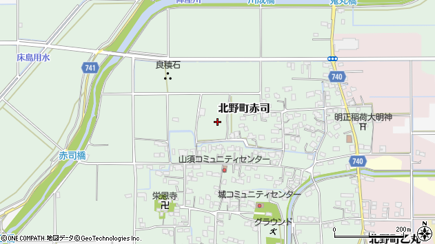 〒830-1127 福岡県久留米市北野町赤司の地図