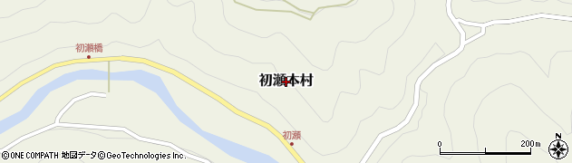 高知県梼原町（高岡郡）初瀬本村周辺の地図