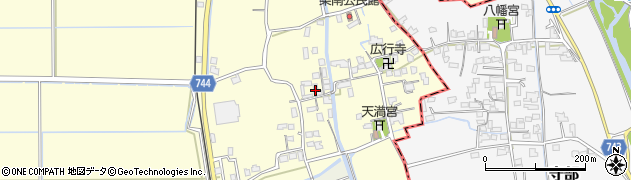 福岡県久留米市北野町中川822周辺の地図