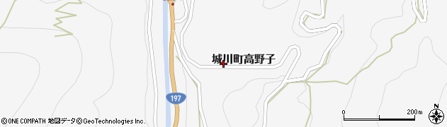 愛媛県西予市城川町高野子周辺の地図