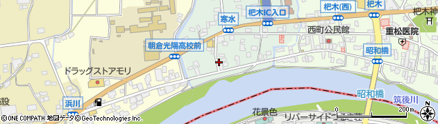 福岡県朝倉市杷木寒水55周辺の地図