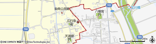 福岡県久留米市北野町中川543周辺の地図