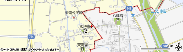 福岡県久留米市北野町中川542周辺の地図