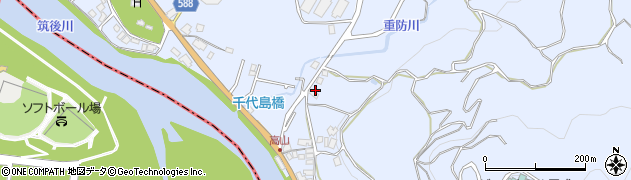 福岡県朝倉市杷木志波416周辺の地図