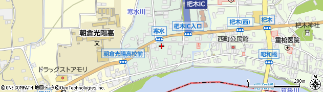 福岡県朝倉市杷木寒水62周辺の地図