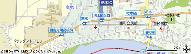 福岡県朝倉市杷木寒水79周辺の地図