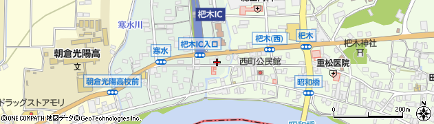 福岡県朝倉市杷木寒水1周辺の地図