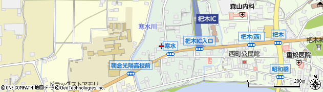 福岡県朝倉市杷木寒水42周辺の地図