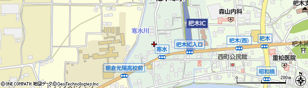 福岡県朝倉市杷木寒水43周辺の地図