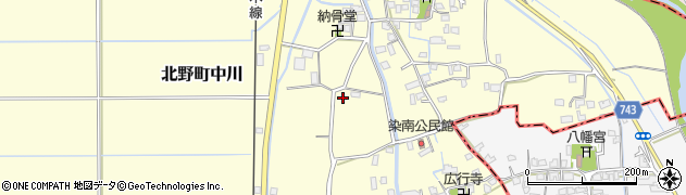 福岡県久留米市北野町中川848周辺の地図