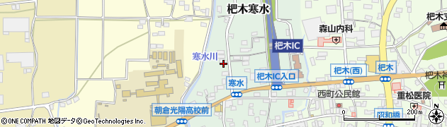 福岡県朝倉市杷木寒水36周辺の地図