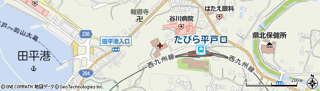 田平町中央公民館図書室周辺の地図