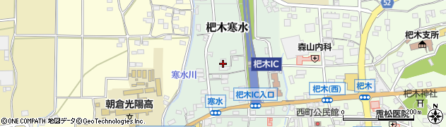 福岡県朝倉市杷木寒水104周辺の地図