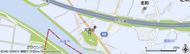 福岡県朝倉市杷木志波5002周辺の地図