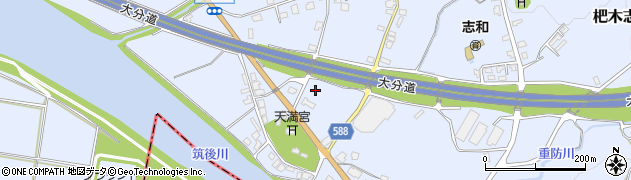 福岡県朝倉市杷木志波4992周辺の地図