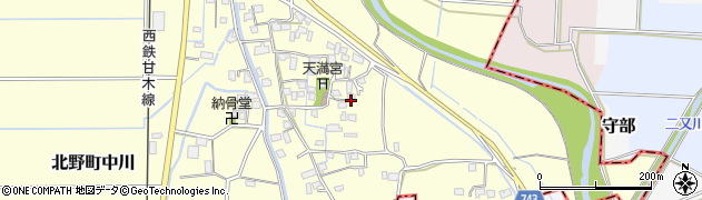 福岡県久留米市北野町中川412周辺の地図